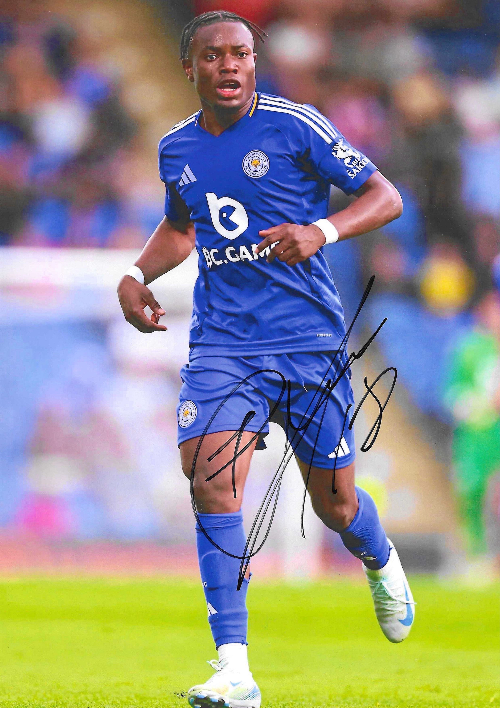 Abdul Fatawu - Leicester City & Ghana - Signed A4 Photo