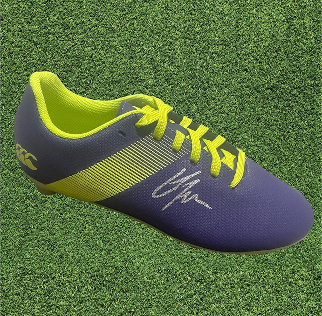 Louis Rees-Zammit - Wales Rugby - Kansas City Chiefs NFL - Signed Right Boot COA