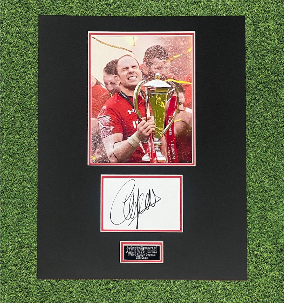 Alun Wyn Jones - Signed Card Mount - Wales Rugby Legend - 50x40cm Mount