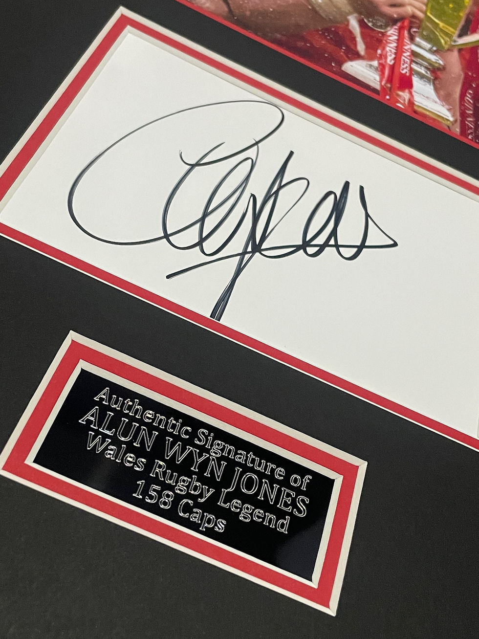 Thumbnail: Alun Wyn Jones - Signed Card Mount - Wales Rugby Legend - 50x40cm Mount