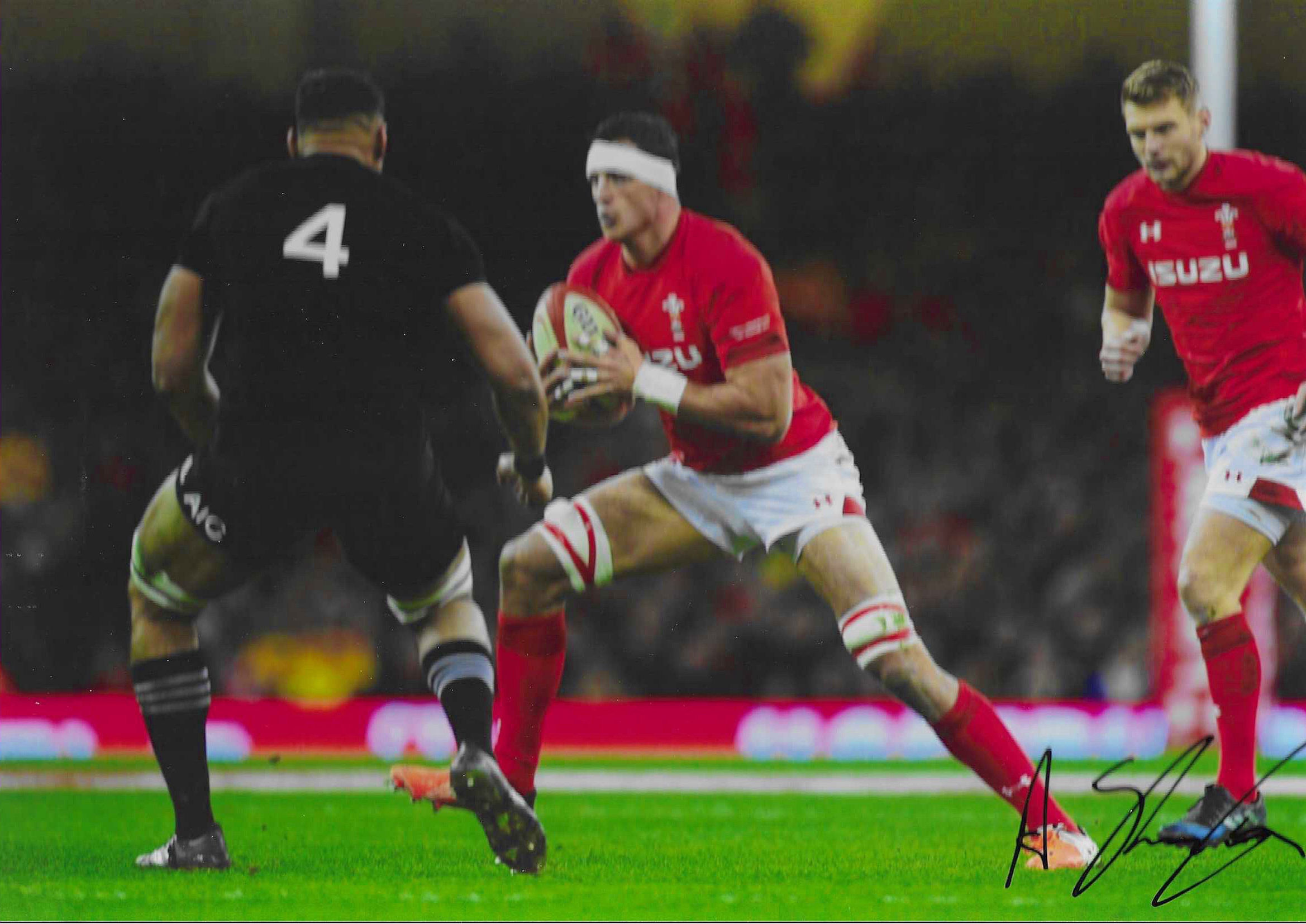 Aaron Shingler - Wales Rugby - Signed A4 Photo