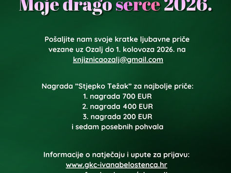 12. književni natječaj Moje drago serce