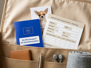 Reisedokumente für den Hund im Flugzeug