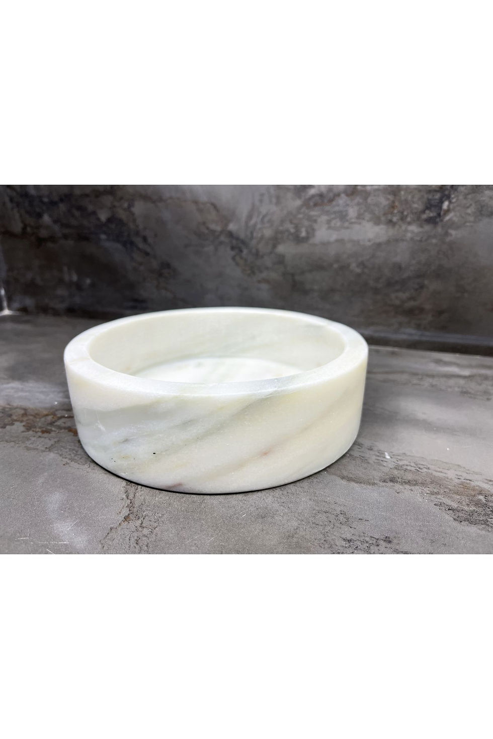 Miniaturbild: Natural Marble Bowl, with Gold Gingko Accessories, Decorative Bowl 17cm