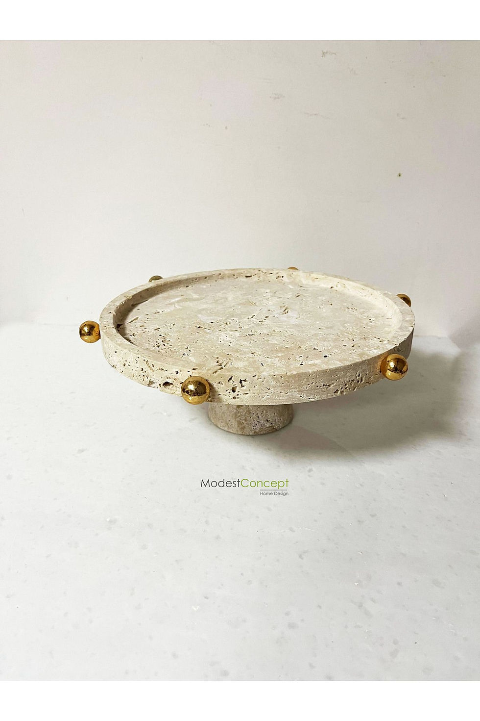 Thumbnail: Natural Travertine Marble Cake Stand - Cake Presentation