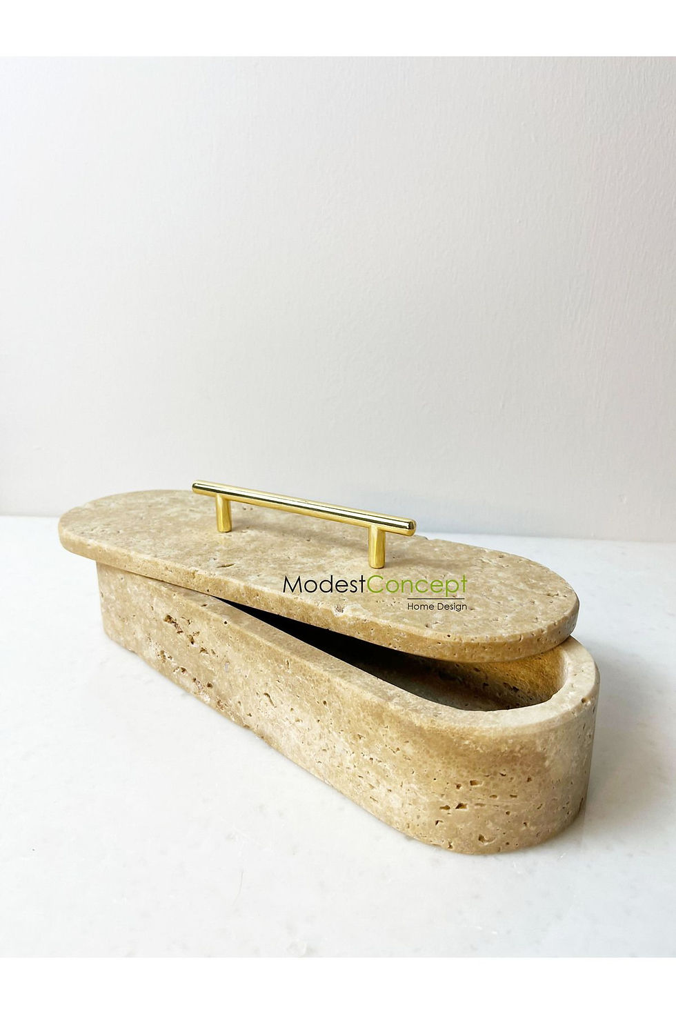 Miniaturbild: Natural Travertine Marble Organizer, Marble Box Marble Jewelry Box