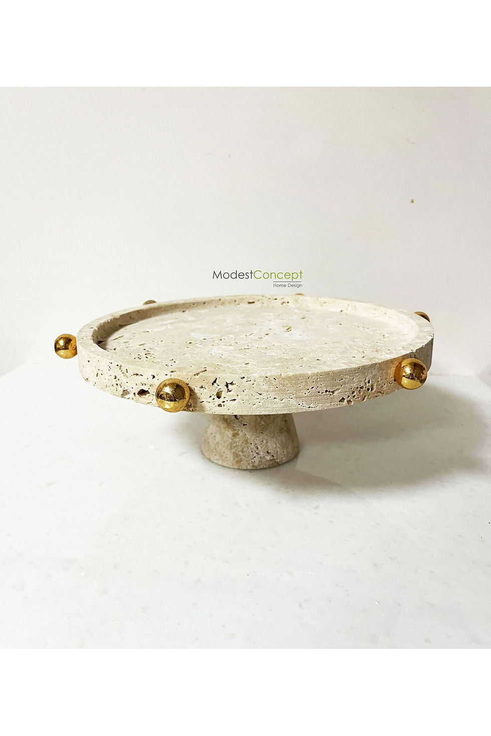 Thumbnail: Natural Travertine Marble Cake Stand - Cake Presentation