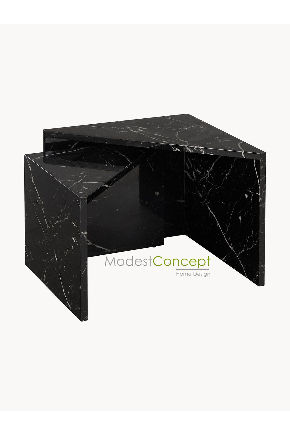 Miniatura: Black Marble Coffee Table, Triangle Coffee Table
