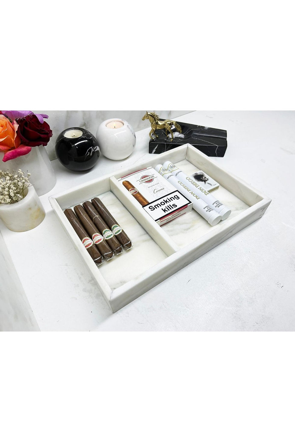 Thumbnail: Natural Marble Organizer & Organizer Box