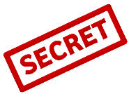 Digital graphic of the word 'SECRET' in bold red font enclosed within a red stamped-style border on a black background. The design conveys a sense of confidentiality and urgency.