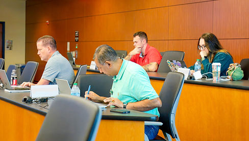 DBA students working during an academic writing workshop