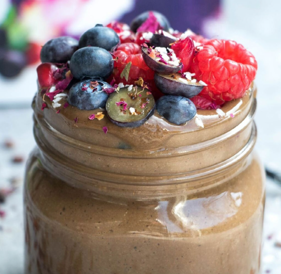 Low Sugar High Protein Chocolate Berry Smoothie