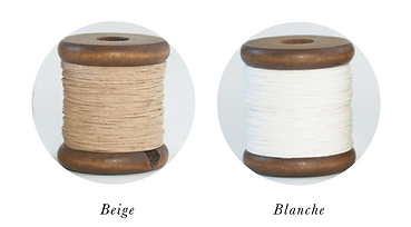 Bobine de ficelle de papier, coloris beige et coloris blanc