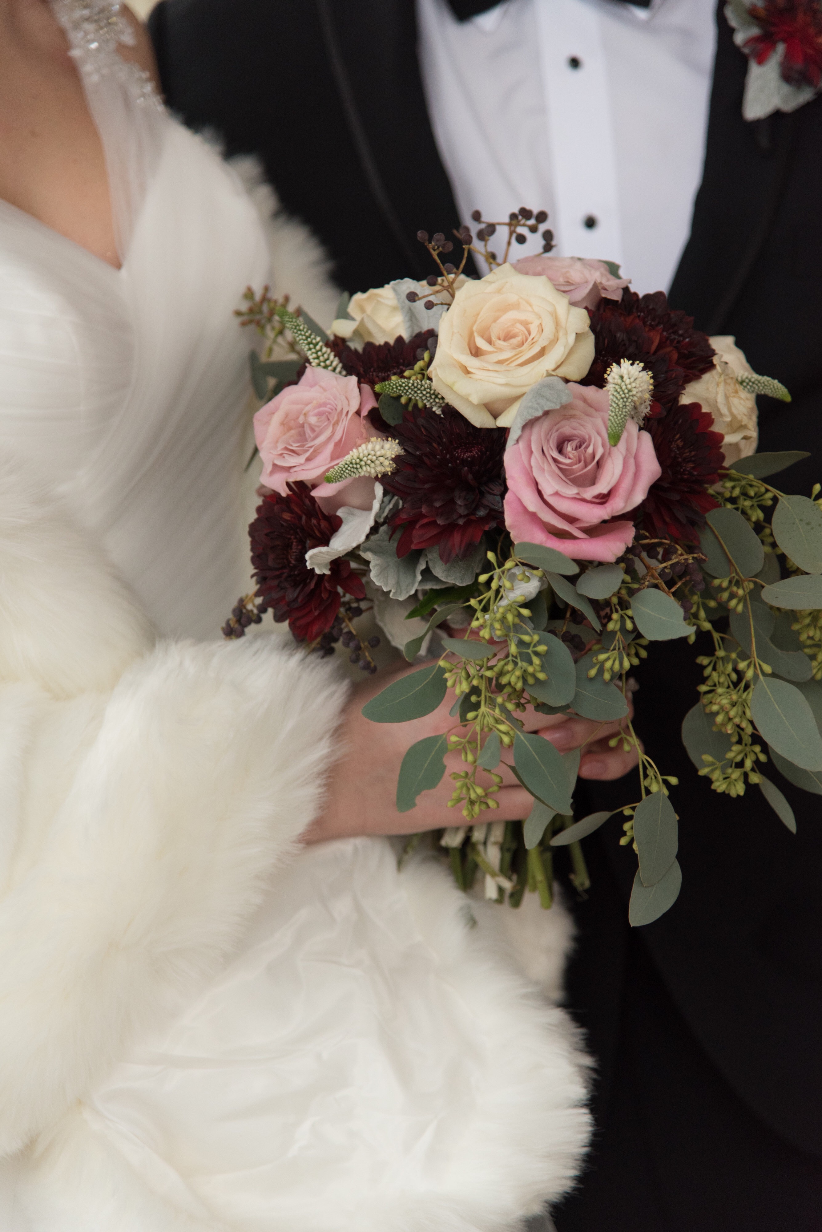 Burgundy & Rose Gold Bouquet
