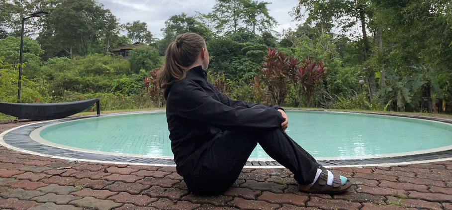 a quiet moment at a resort in Borneo