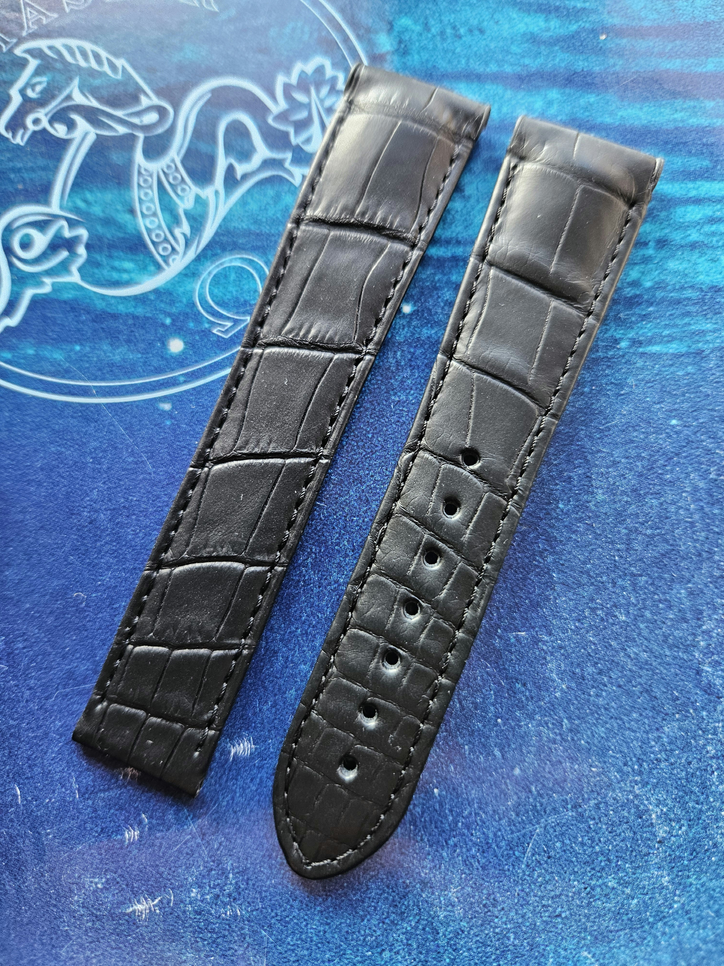 032CUZ005170 Omega Speedmaster Moonphase 21mm BLUE Alligator Strap