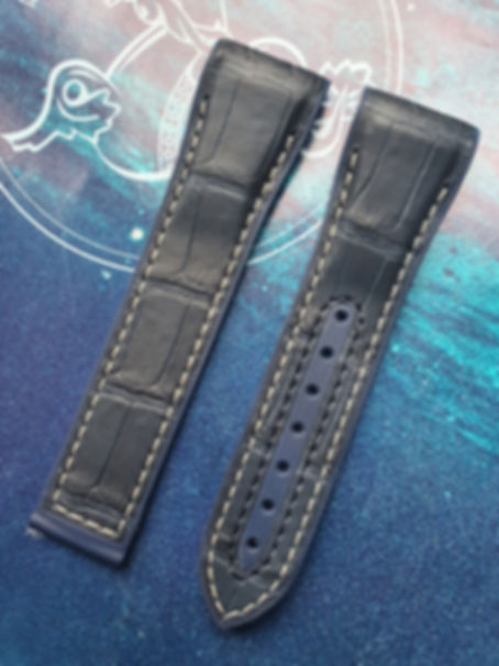 032RUZ005703 Omega Seamaster Planet Ocean 21mm Blue Croc Strap