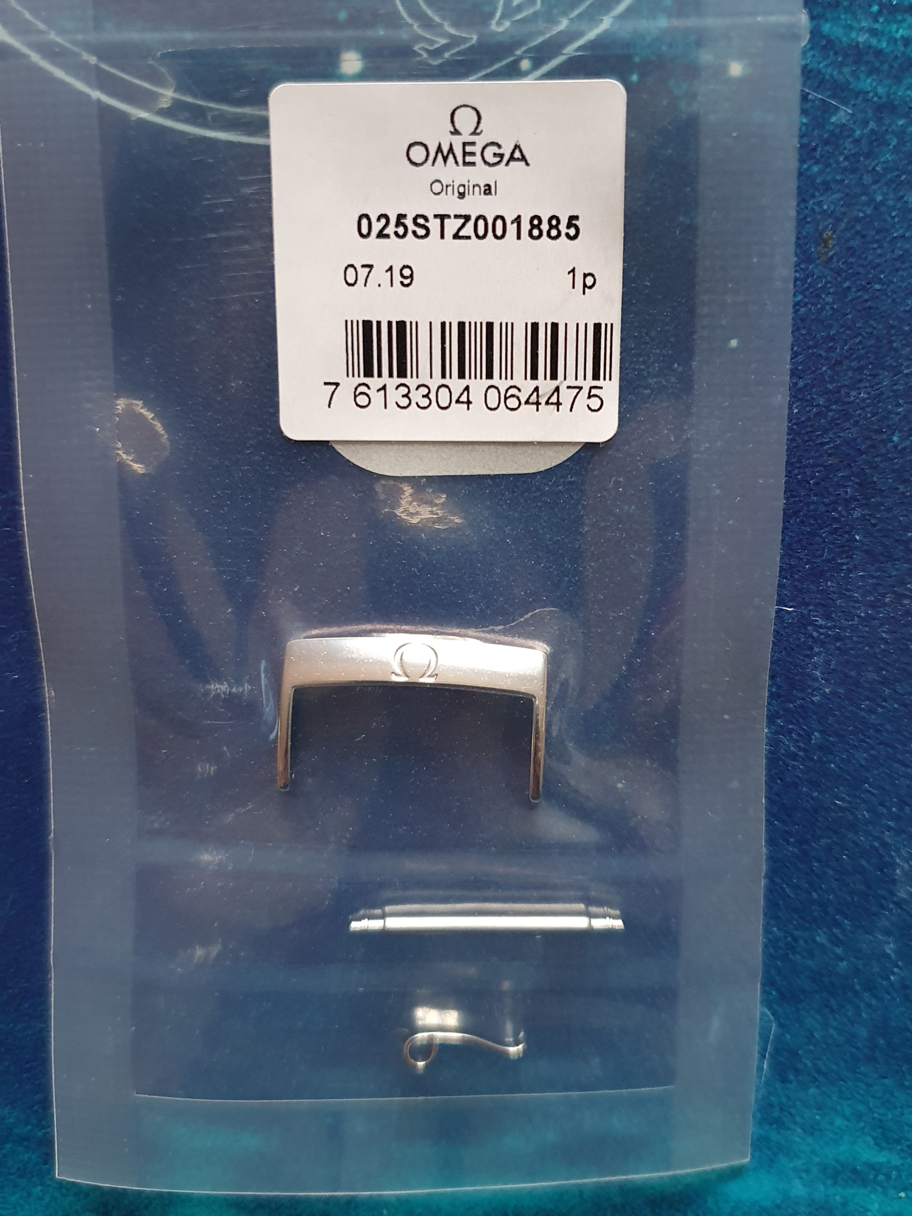 025stz001885 Omega Steel Pin Buckle 22mm Polished