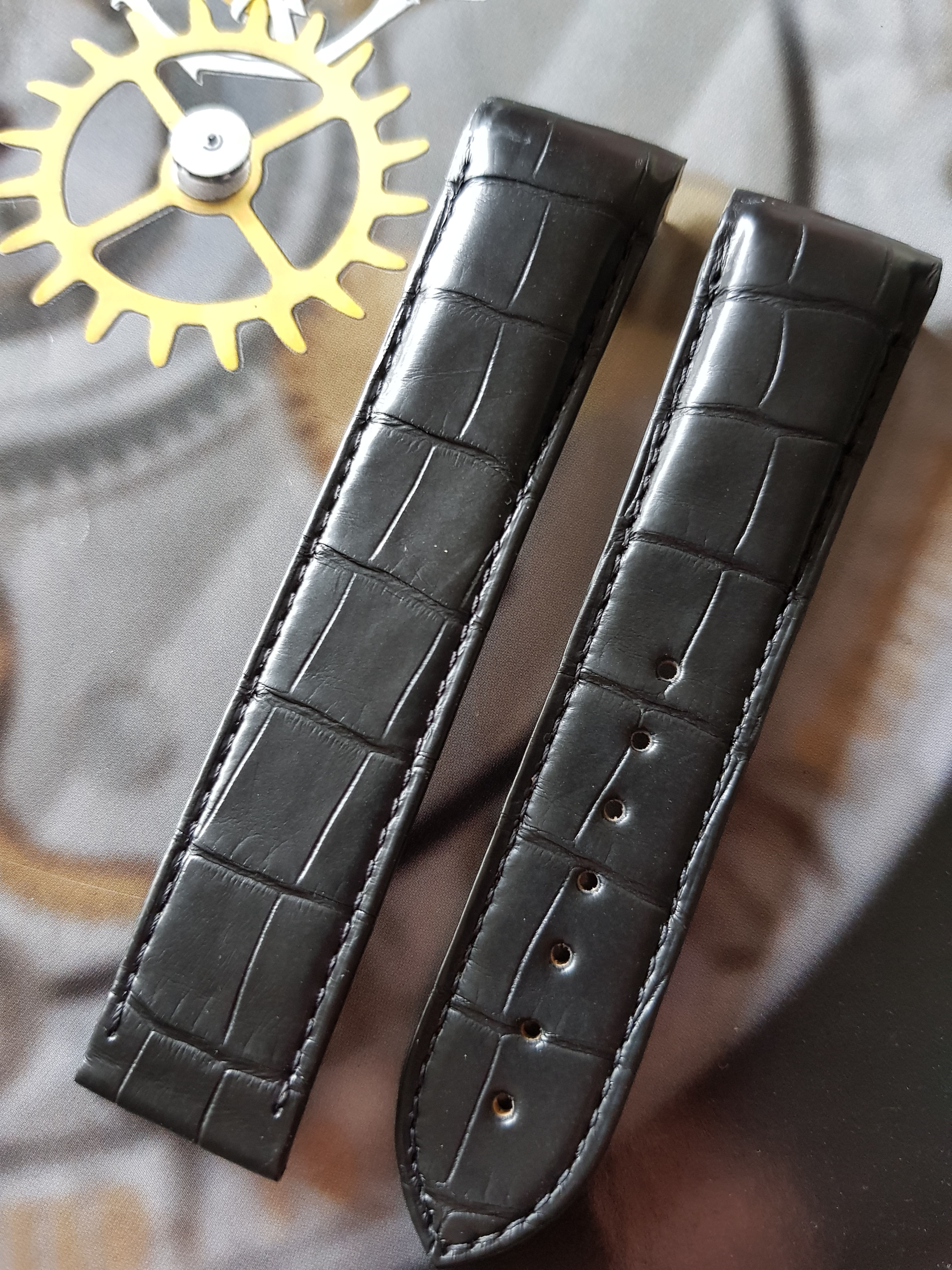 Omega Seamaster c.9300 Planet Ocean 22mm 98000368 BLACK Alligator Strap