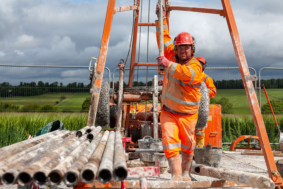 Engineer Operating A Cable Percuission Drilling Rig - Geotechnics