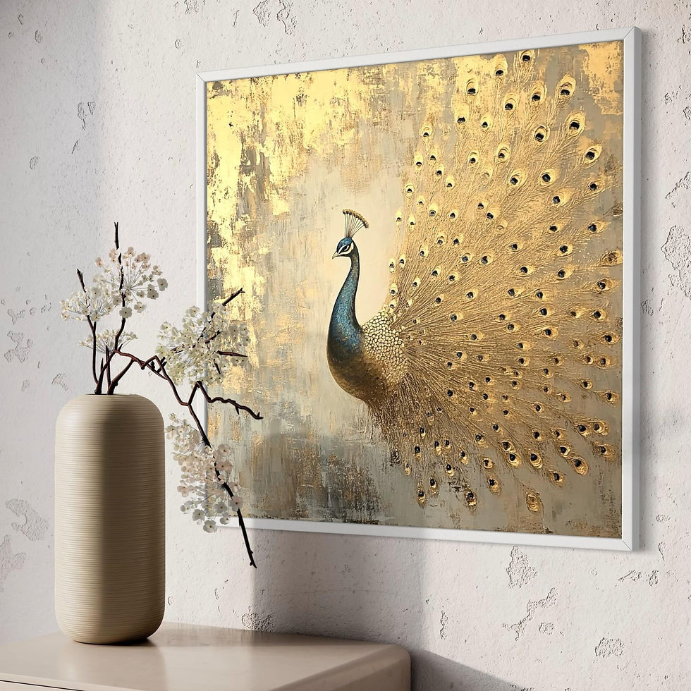 Thumbnail: Gold Peacock Original Artwork