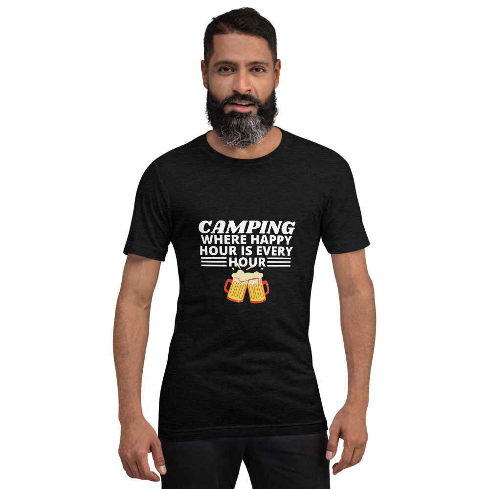Camping Happy Hour Short-Sleeve Unisex T-Shirt