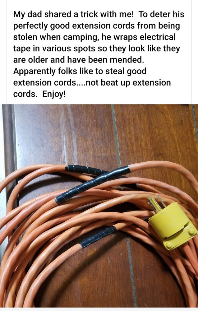A clever hack to stop your extension cords from getting stolen RV