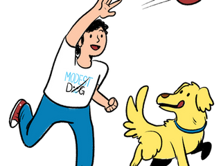 Perro gruñendo mientras un dueño se acerca a su comida, ilustrando la protección de recursos y la necesidad de entrenamiento positivo.