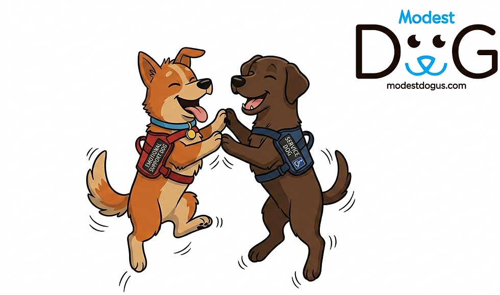 service dog vs emotional support animal USA legal differences rights access Modest Dog US