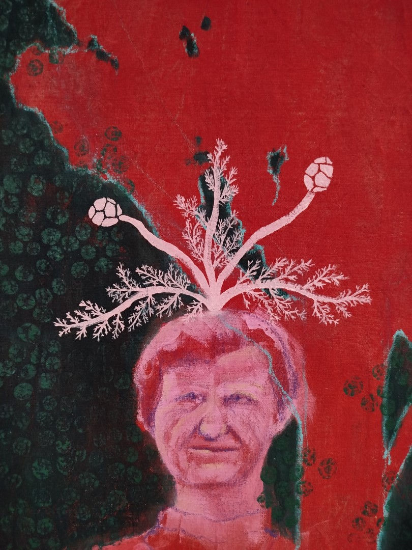 Grandmother hugs to the tree of consciousness (detail)