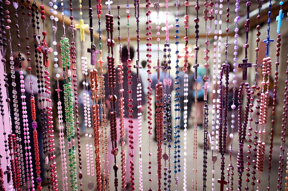 Let us weave a garland of pearls from the rosary, so we may become the roses of this beautiful gard