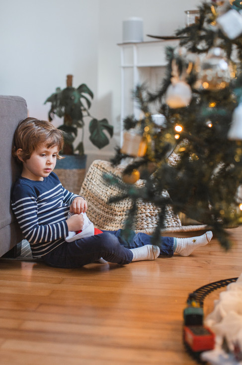 portrait de Noël pour enfant à la maison