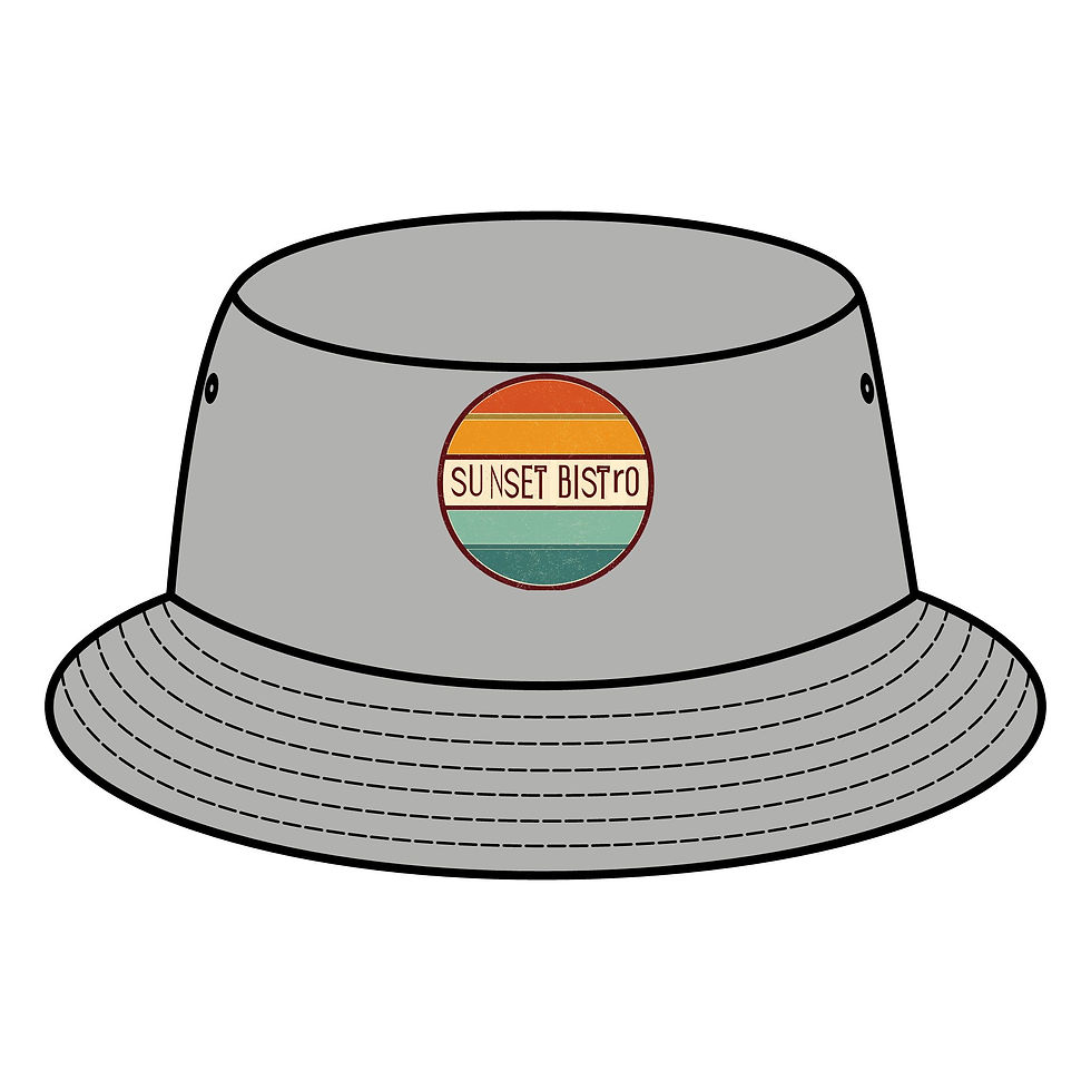 Thumbnail: Sunset Bistro Bucket Hat - Trendy Sun Protection, Beachwear, Outdoor Fashion