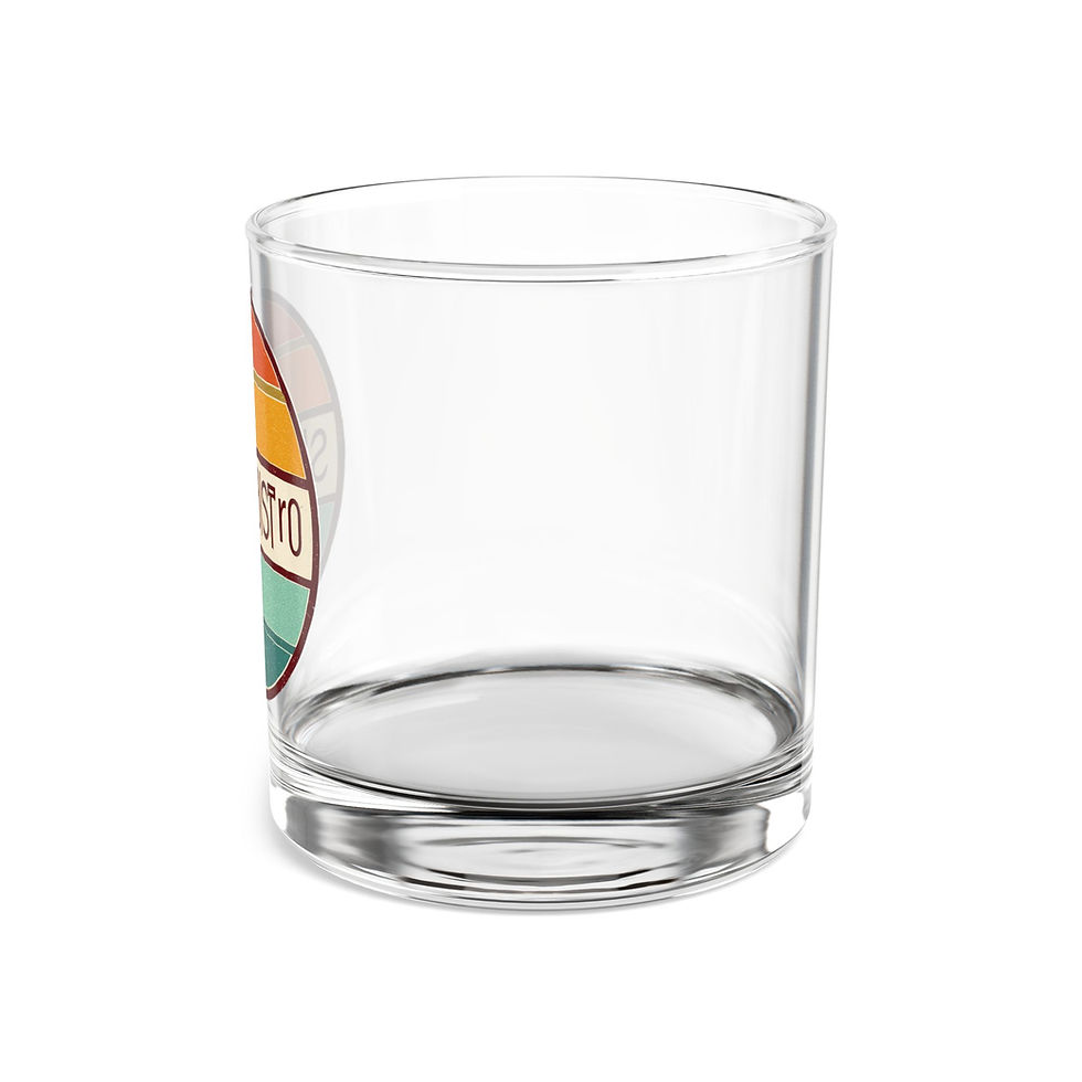 Thumbnail: Sunset Bistro Rocks Glass, 10oz - Retro Cocktail Glass, Home Bar Decor