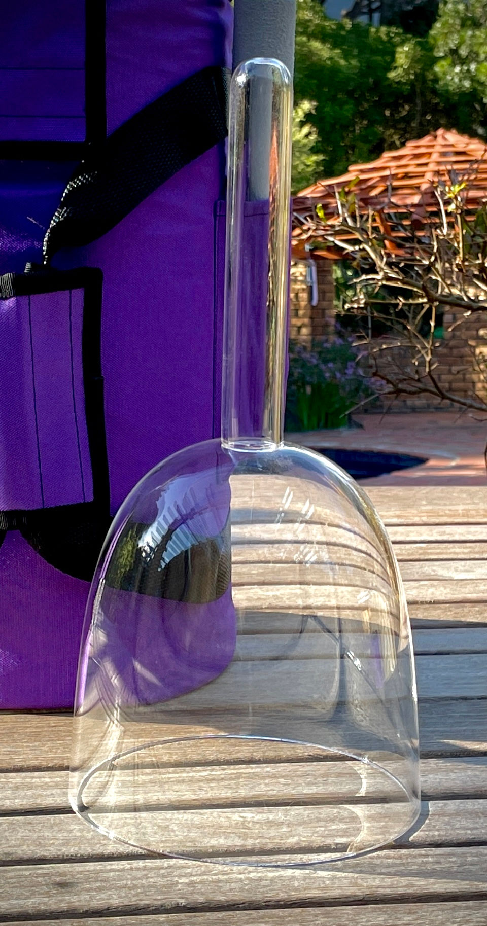 6-inch C Note (Root Chakra) 432hz Clear Crystal Singing Bowl With Handle