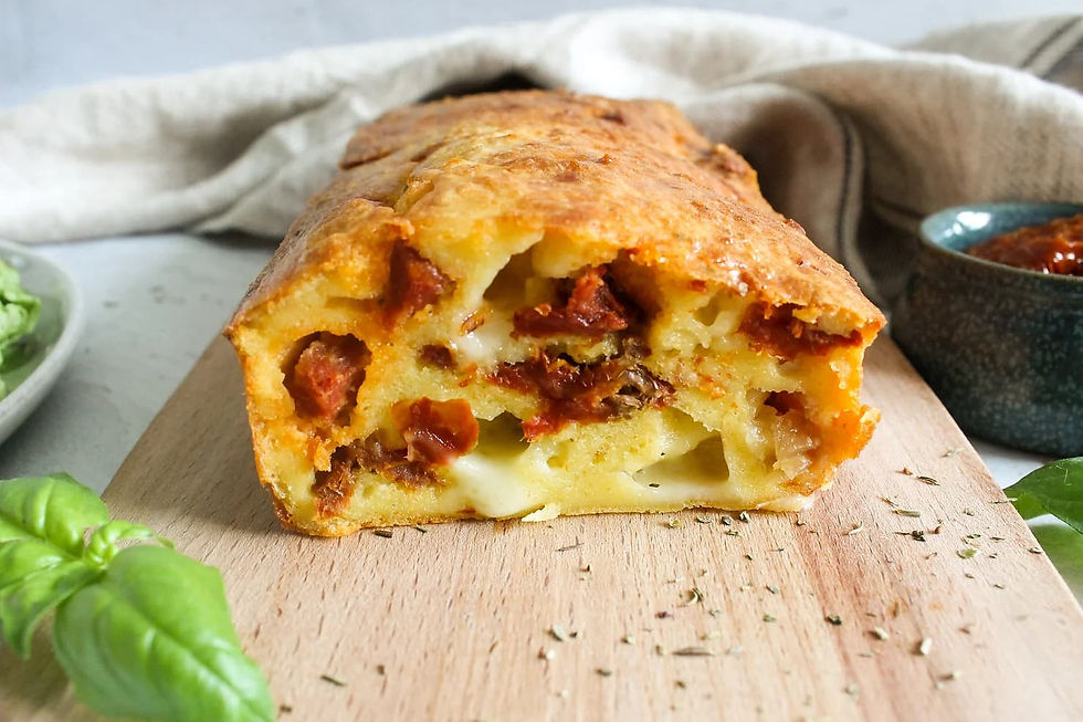 Cake au chorizo, tomates séchées et comté