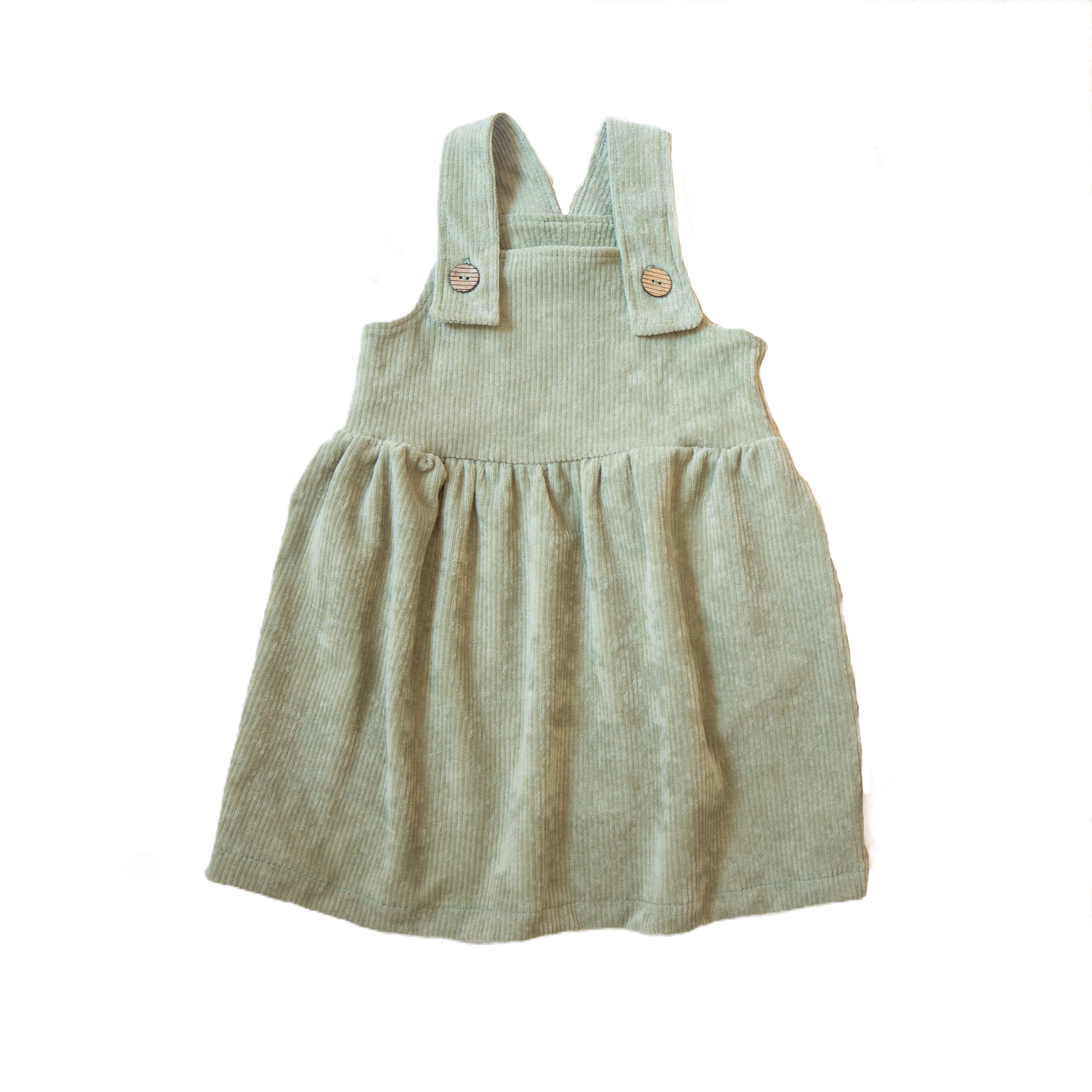 Latzkleid Cord grün