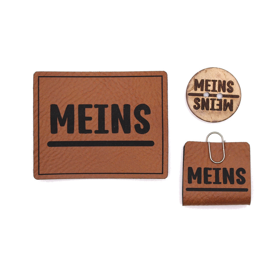 Miniaturbild: Faltlabel meins