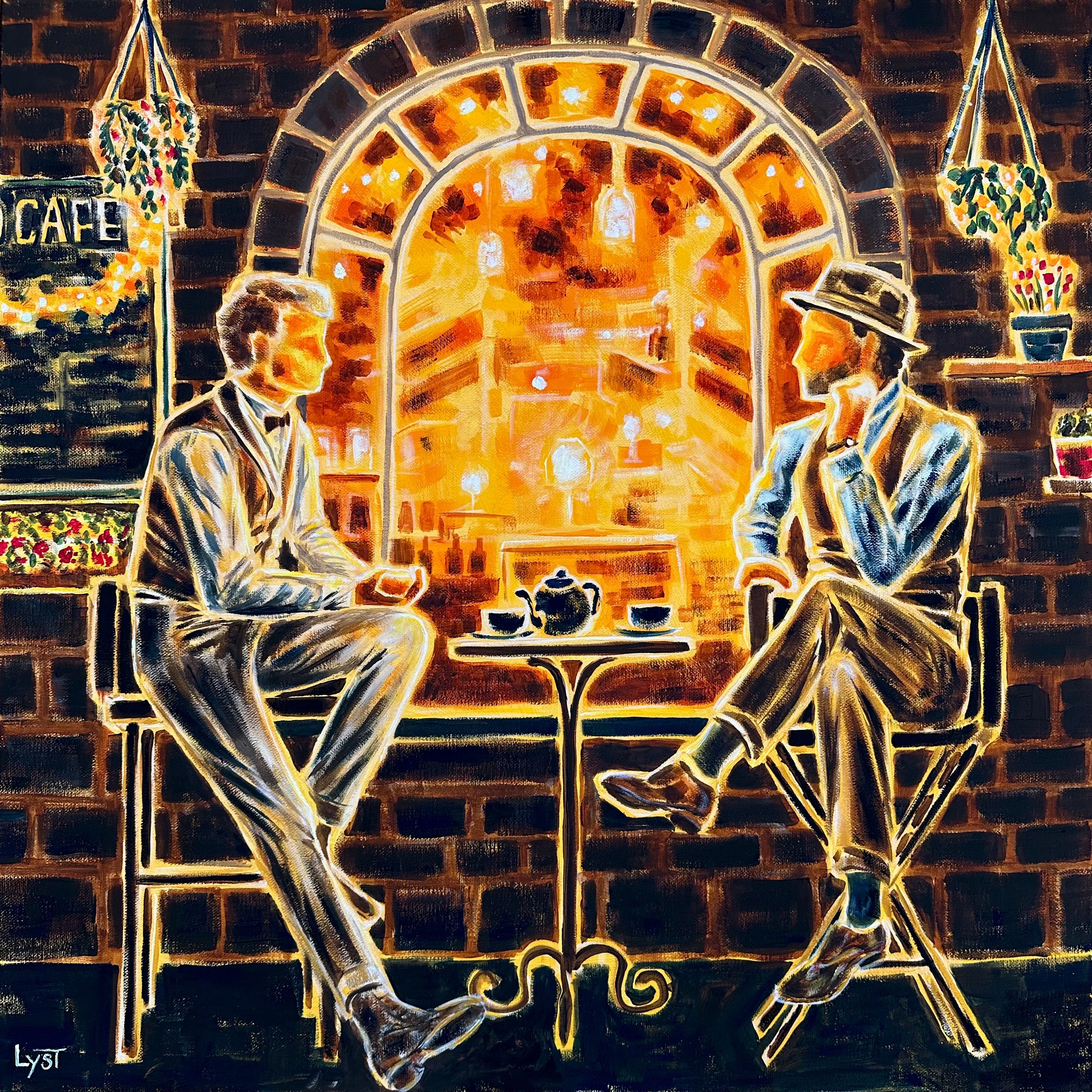'OUTSIDE THE CAFÉ AT DUSK' giclée print