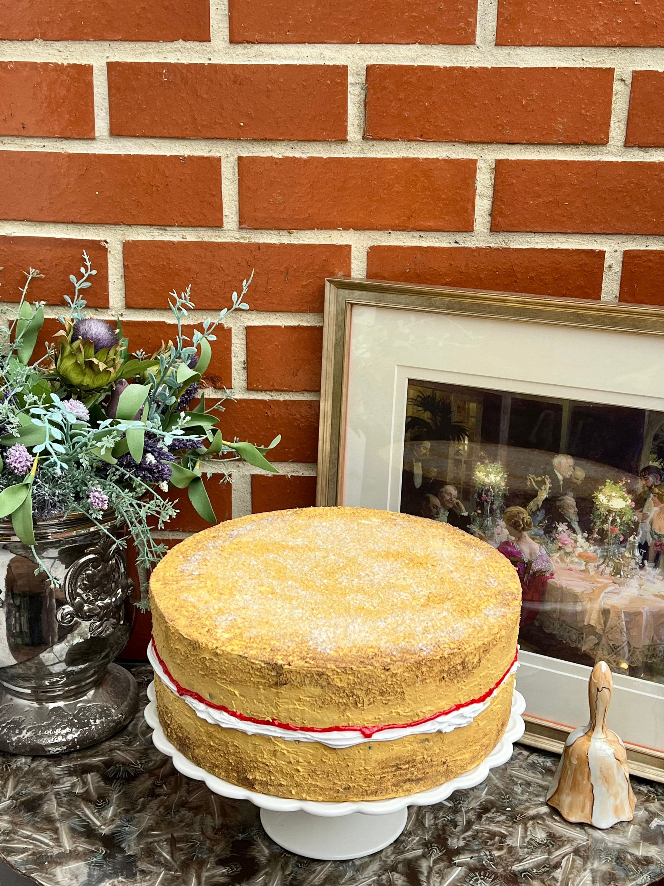 Artificial Fake Cake. 10” fake Victoria sponge Cake. Faux cake. Prop Props Kitc