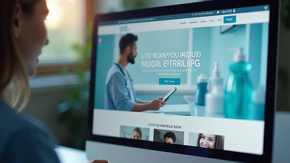 Eye-level view of a computer screen displaying an online pharmacy website