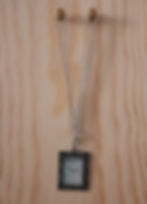 Rectangular vintage clock (necklace)