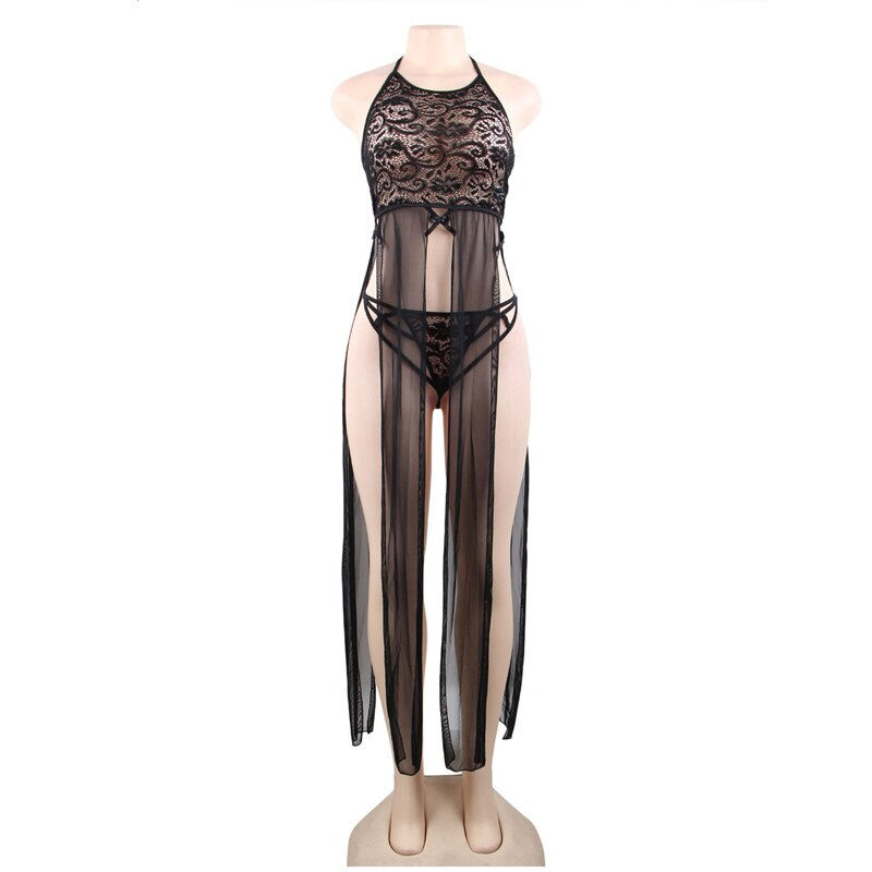 Miniature : Elegant Lace Gown Sexy Lingerie Hot Dress Plus Size Lingerie 5xl Erotic