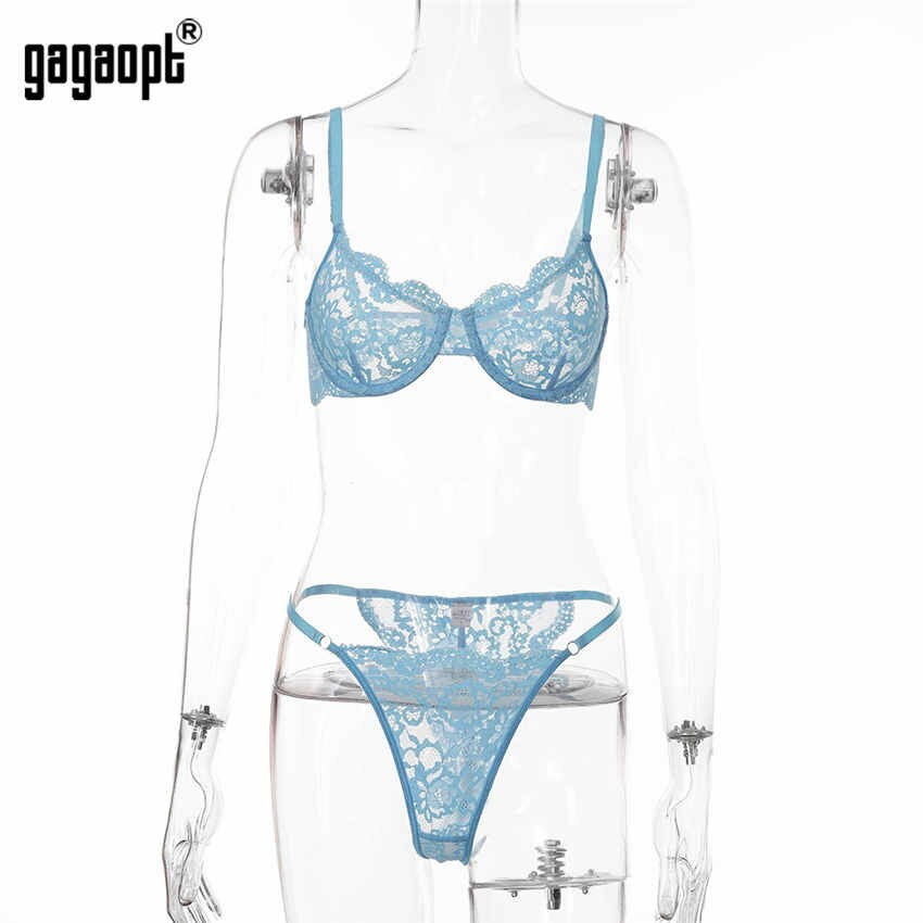Miniature : Gagaopt Lingerie Lace Women's Underwear Push Up Bra Panties Sexy Underwear