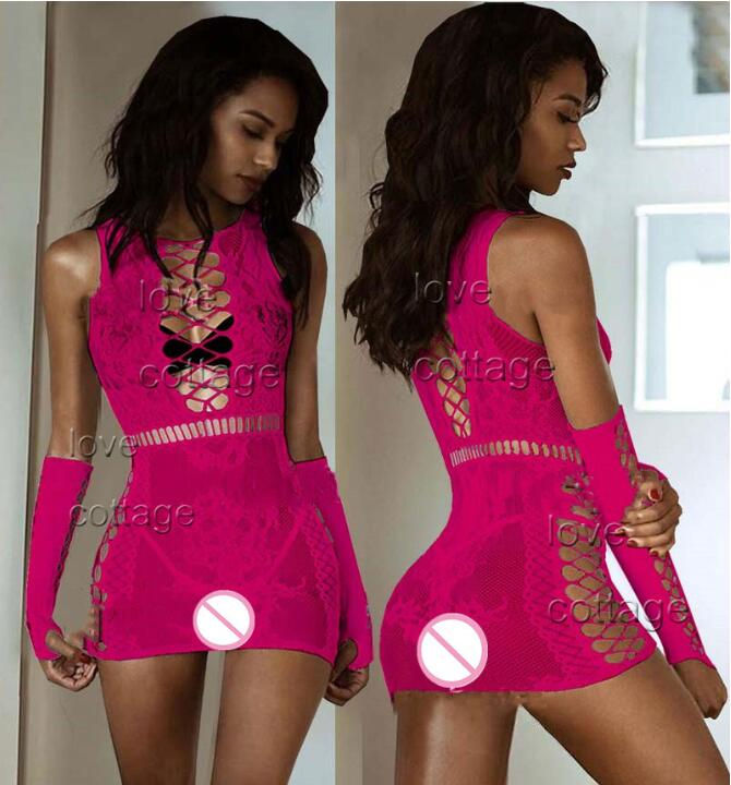 Thumbnail: Plus Size Lingerie Sexy Hot Erotic Lingerie for Women Hollow Mesh Baby Doll Sexy
