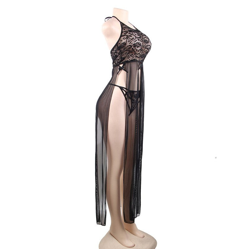 Thumbnail: Elegant Lace Gown Sexy Lingerie Hot Dress Plus Size Lingerie 5xl Erotic