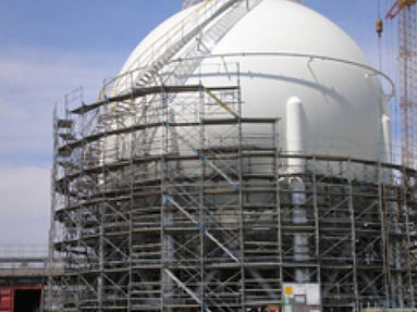 球形型仮設足場組立工事