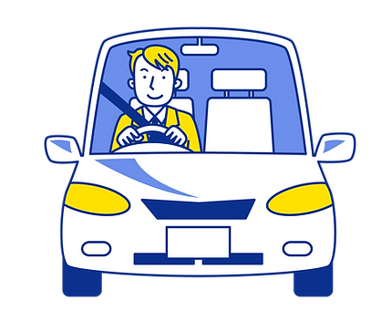 車を運転する男性