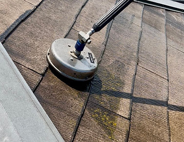 屋根洗浄、飛散防止カバー