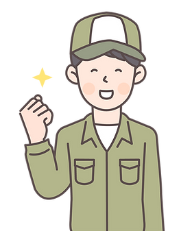 ガッツポーズスタッフ イラスト